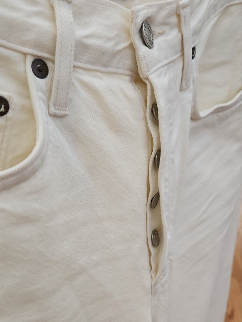 AGOLDE Riley High Rise Straight Leg Jeans Button Fly - Picture 4 of 9